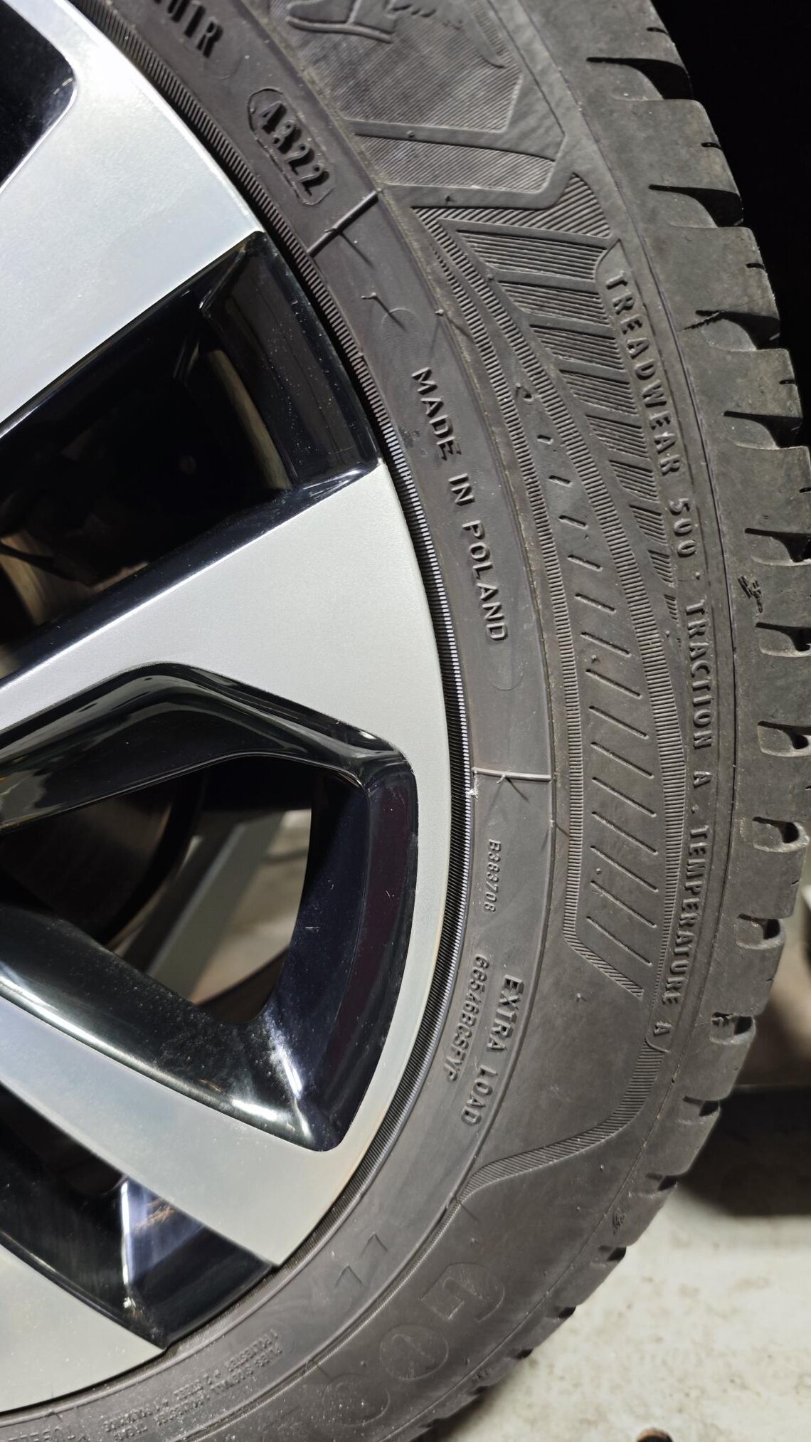 Reparierte Audi Felge